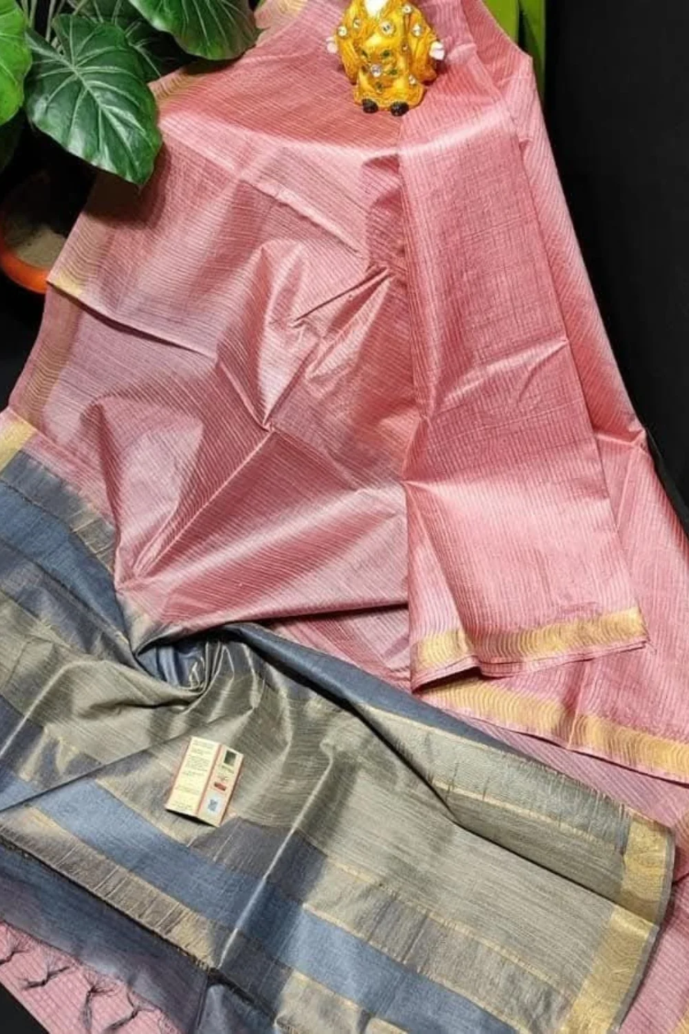 Artisanal Ghicha Katan Silk Saree