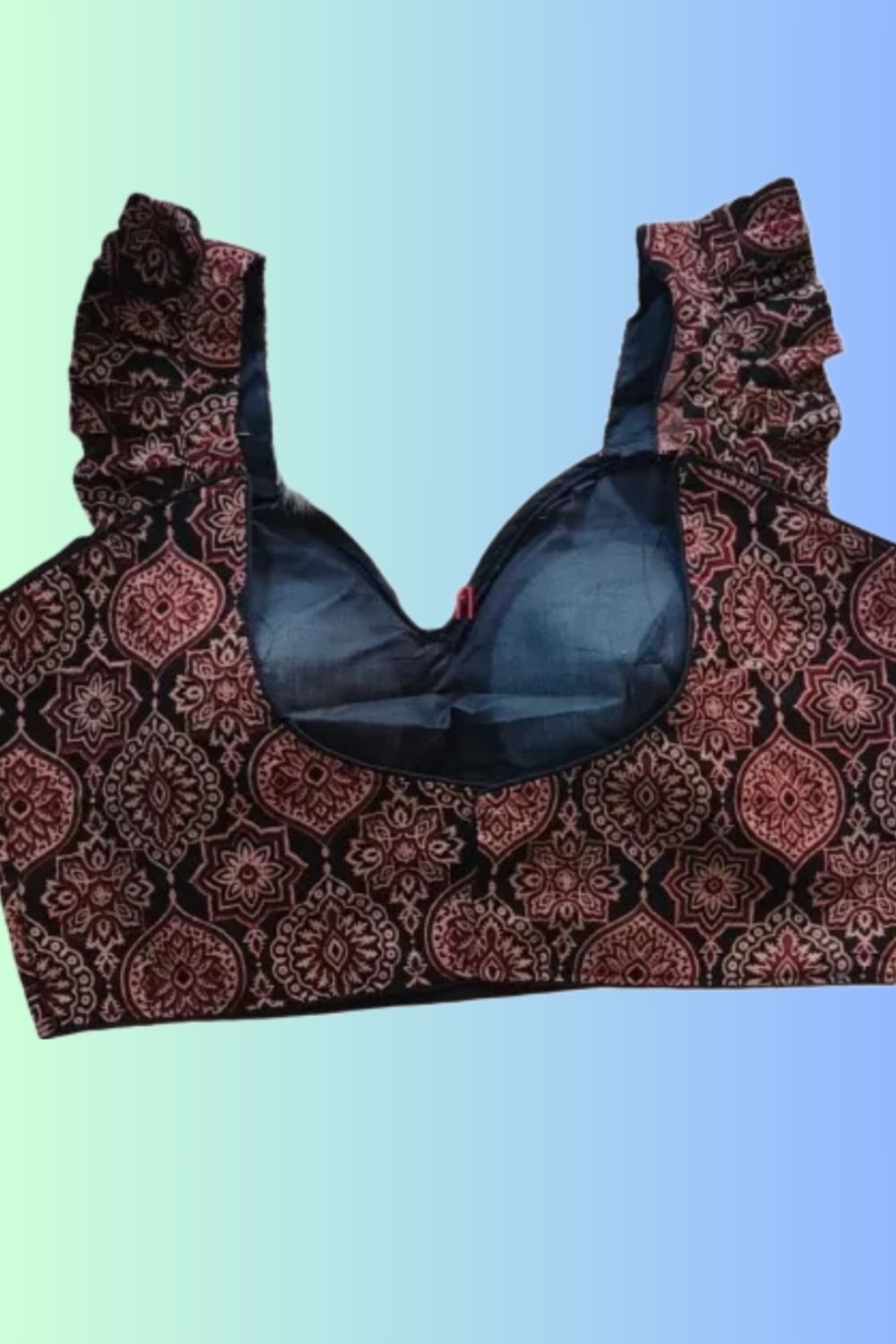 Black Original Ikkat Padded Blouse