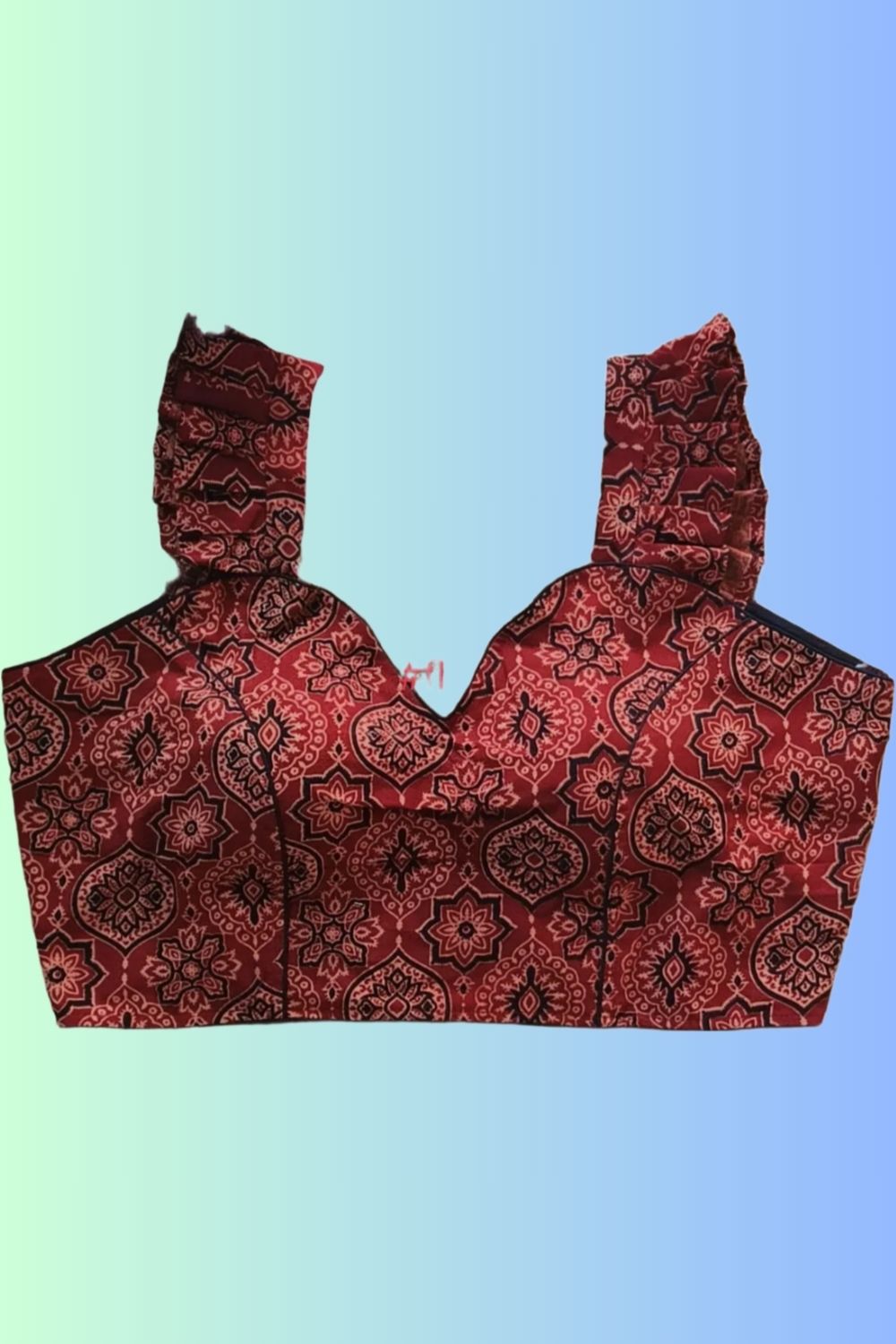 Maroon Original Ikkat Padded Blouse