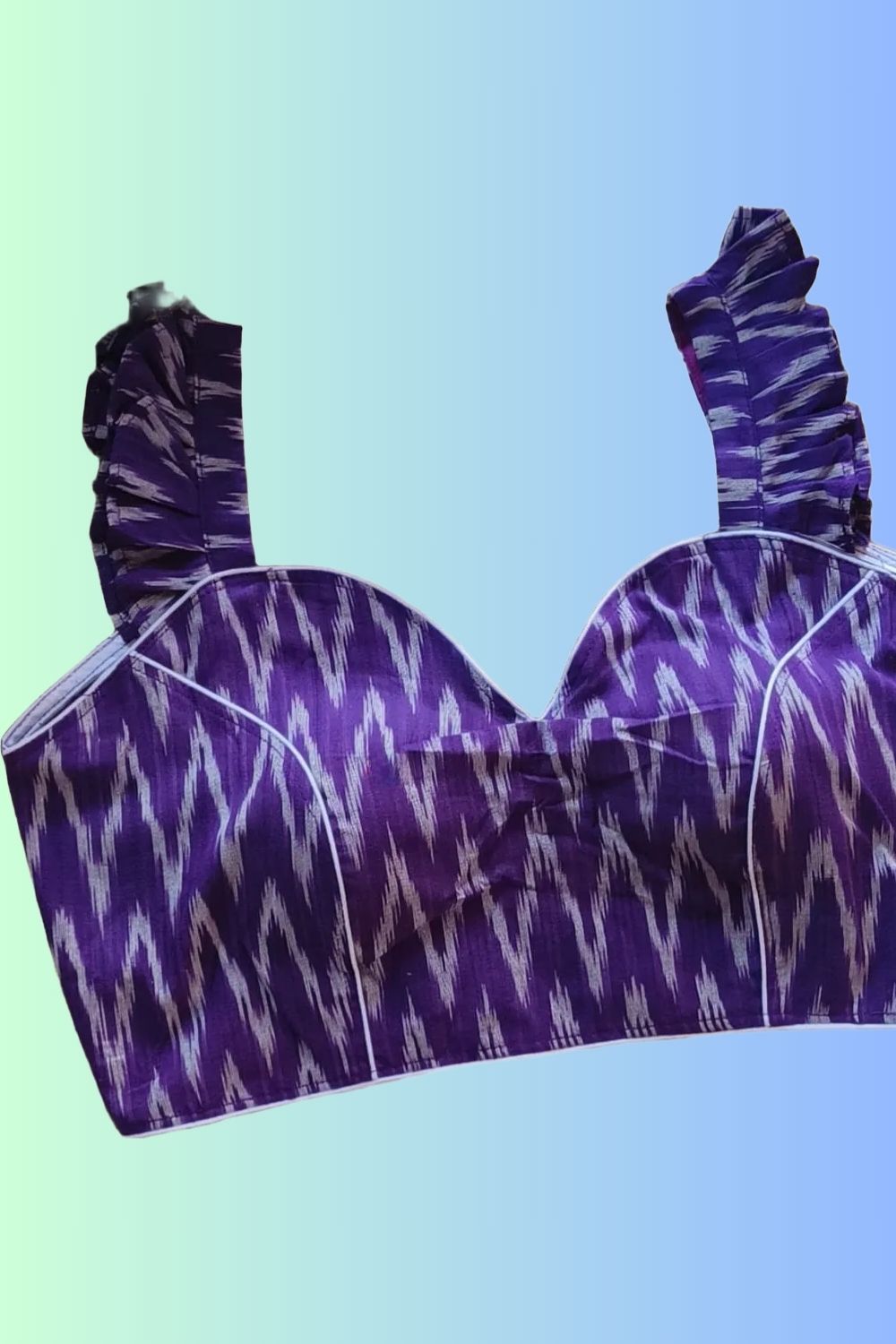 Purple Original Ikkat Padded Blouse
