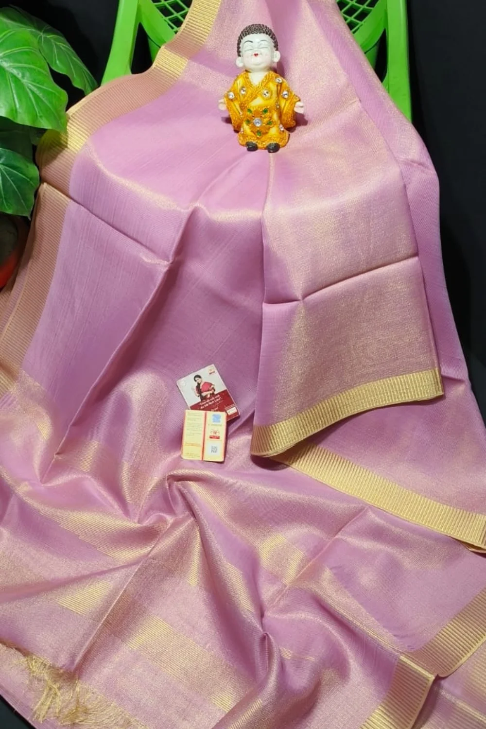 Gorgeous Pure Tissue Linen Silk Saree