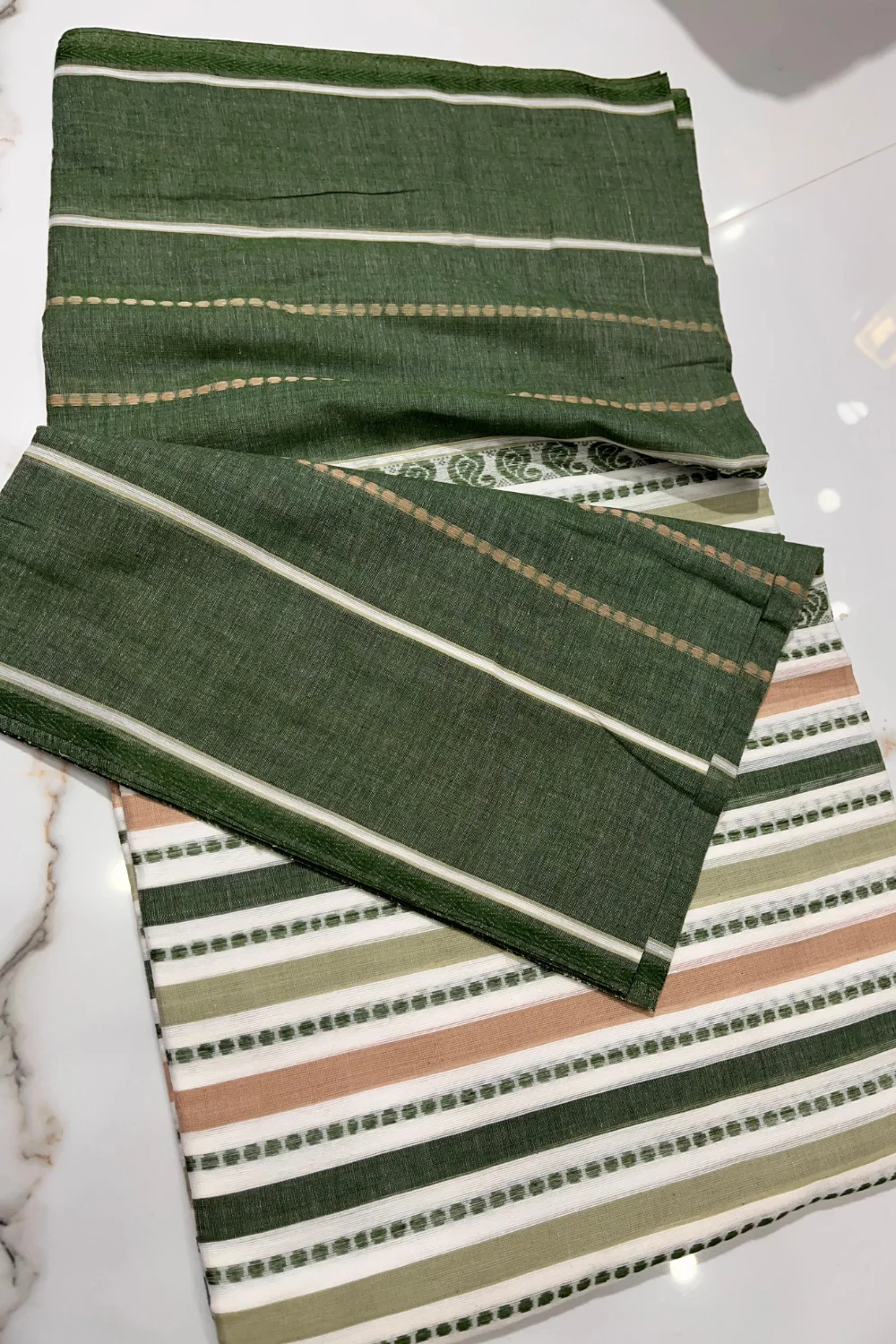 Handwoven Dhonekhali Cotton Saree