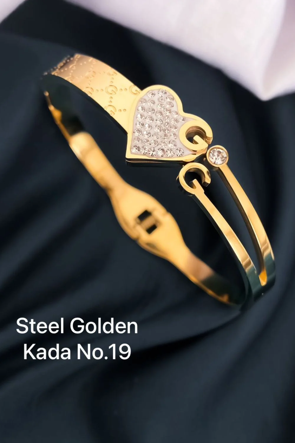 Fancy Steel Golden Kada