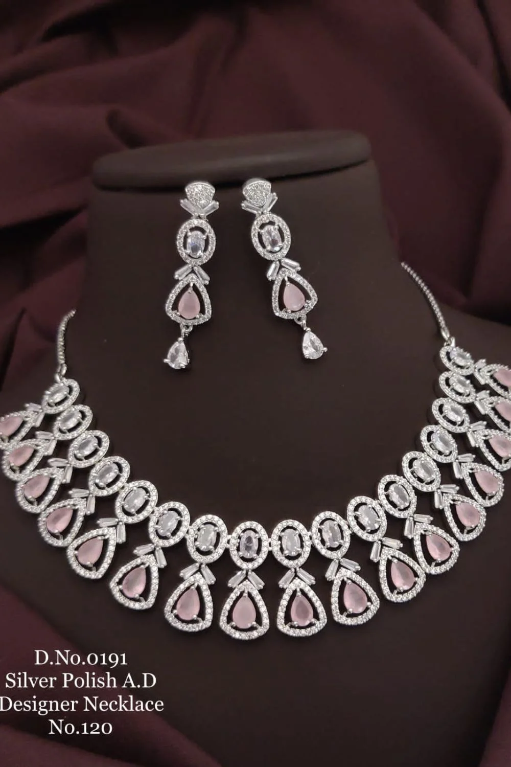 Graceful Silver Polished Designer Necklace