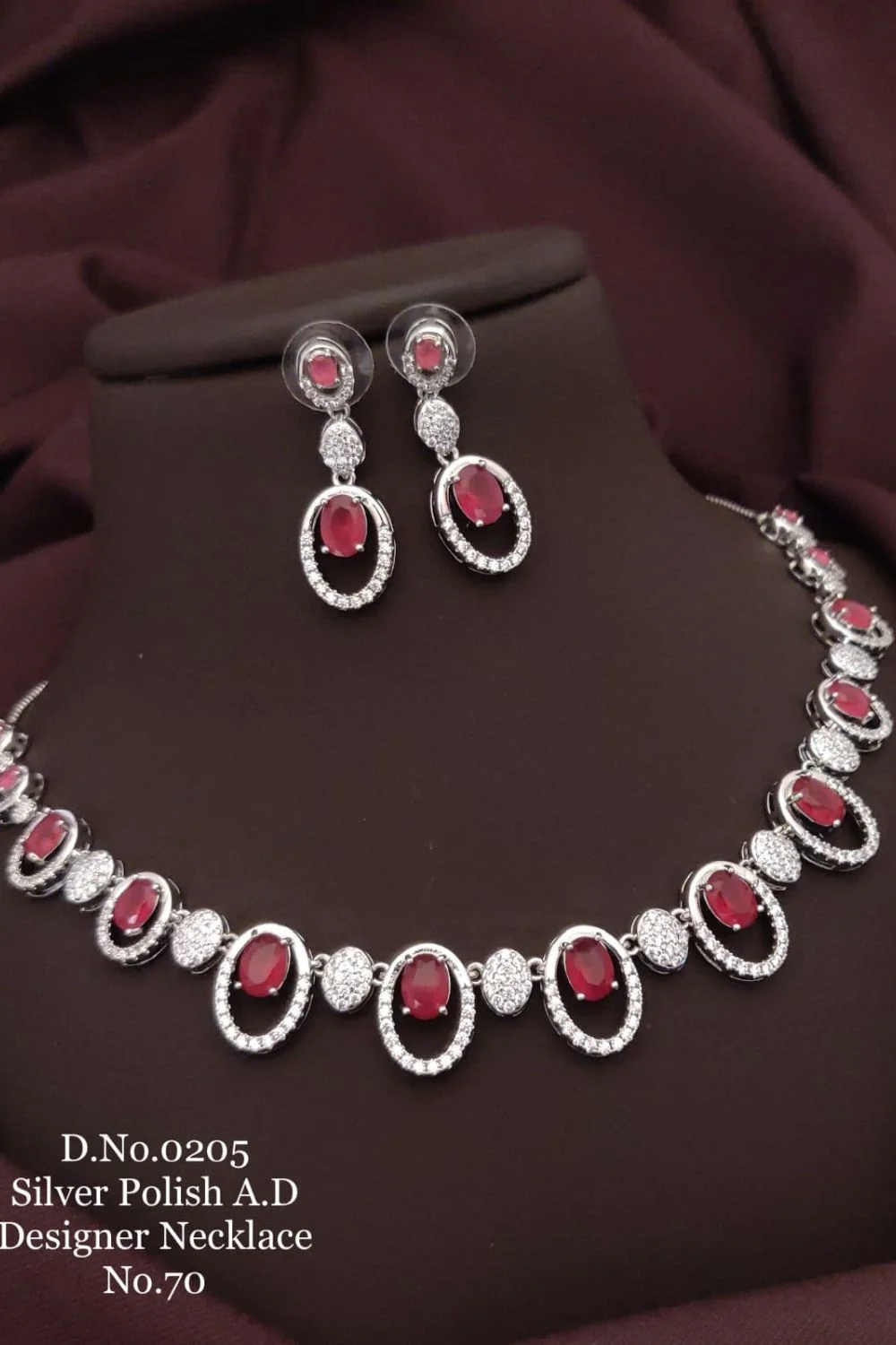 Stylish Silver Polished Designer Necklace
