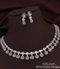 Classic Silver Polished AD Necklace