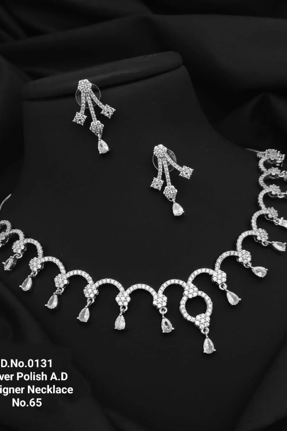 Finest Silver Polished AD Necklace